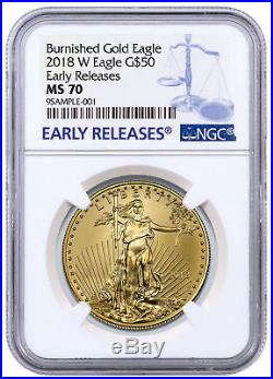 2018-W 1 oz. Burnished Gold American Eagle $50 NGC MS70 ER SKU54423