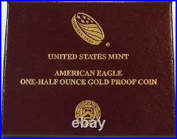 2018-W $25 1/2 Ounce Key Date Proof Gold Eagle in Original Government Packaging