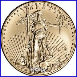 2018-W American Gold Eagle (1 oz) $50 Uncirculated Coin Burnished in OGP