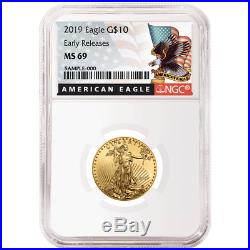 2019 $10 American Gold Eagle 1/4 oz. NGC MS69 Black ER Label