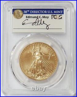 2019 Gold Moy Signed $50 American Eagle 1 Oz Coin Pcgs Ms 70 Fdoi First Day