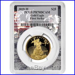 2019-W Proof $25 American Gold Eagle 1/2 oz. PCGS PR70DCAM FS Apollo Frame