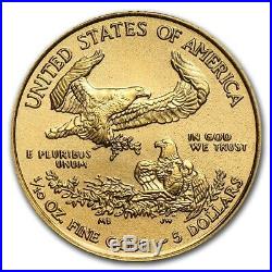 2020 1/10 oz Gold American Eagle BU in presentation case FREE SHIPPING