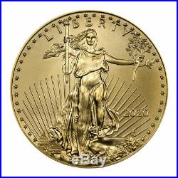 2020 1/2 oz Gold American Eagle $25 GEM BU SKU59567