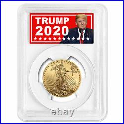 2020 $25 American Gold Eagle 1/2 oz. PCGS MS70 FDOI Trump 2020 Label