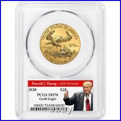 2020 $25 American Gold Eagle 1/2 oz. PCGS MS70 Trump 2020 Label