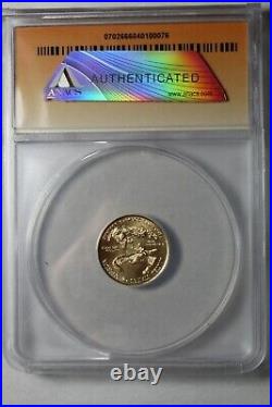 2020 ANACS MS70 1/10 Gold Eagle First Day Issue #76