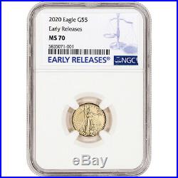 2020 American Gold Eagle 1/10 oz $5 NGC MS70 Early Releases