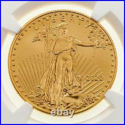 2020 G$50 1 Oz. Gold American Eagle Graded by NGC as MS70 ER Cabral Signed