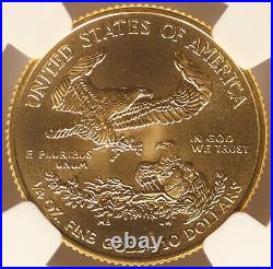 2020 Gold American Eagle $10 NGC MS70 1/4oz. 9999 Fine