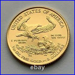 2020 Gold American Eagle 1/10 Oz Gold $5 Dollar Coin