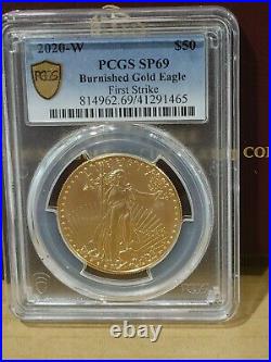 2020 United State Mint 1 Oz Burnished Gold SP 69 Very Rare Only 7000