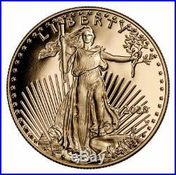2020 W 1/10 oz Gold American Eagle Proof $5 Coin GEM Proof OGP SKU60819