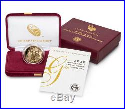 2020 W 1/2 oz Gold American Eagle Proof $25 Coin GEM Proof OGP SKU60836