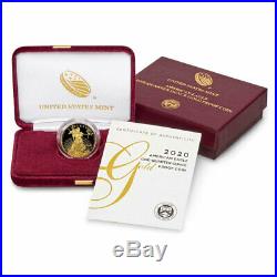 2020-W Proof $10 American Gold Eagle 1/4oz. Box, OGP & COA
