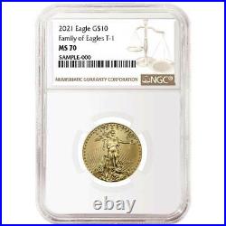 2021 $10 American Gold Eagle 1/4 oz. NGC MS70 Brown Label
