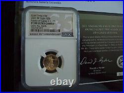 2021 1/10 Ounce Gold Eagle Design Set, Certified PF 70 Ultra Cameo, By NGC WOW
