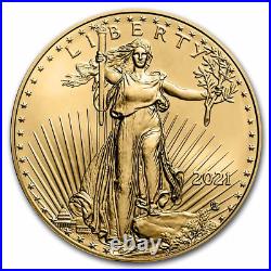2021 1/10 Oz American Gold Eagle Coin Type 2 Collectible Bullion Precious Metal