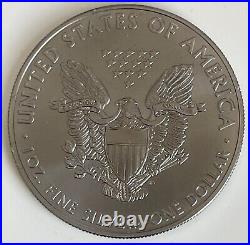 2021 1 Oz. 999 American Eagle Ruthenium Gold Gilded Pure Silver Coin