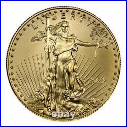 2021 $25 Type 1 American Gold Eagle 1/2 oz Brilliant Uncirculated