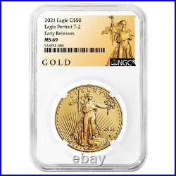 2021 $50 Type 2 American Gold Eagle 1 oz NGC MS69 ER ALS Label