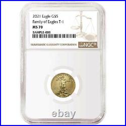 2021 $5 American Gold Eagle 1/10 oz. NGC MS70 Brown Label