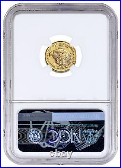 2021 $5 Gold American Eagle 1/10 oz Type-2 NGC MS70 Brown Label