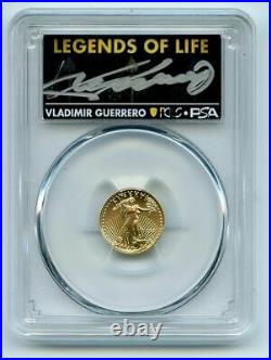 2021 $5 US Gold Eagle Type 2 PCGS PSA MS70 Legends of Life Vladimir Guerrero