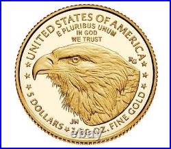 2021 American Eagle One-Tenth 1/10 Ounce Oz Gold Proof Coin JL493