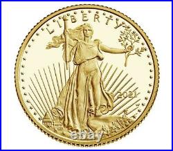 2021 American Eagle One-Tenth 1/10 Oz Gold Coin West Point Mint Ships Same Day