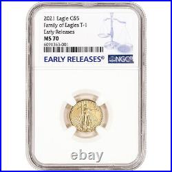 2021 American Gold Eagle 1/10 oz $5 NGC MS70 Early Releases
