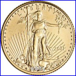 2021 American Gold Eagle 1/10 oz $5 PCGS MS70 First Day Issue