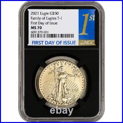 2021 American Gold Eagle 1 oz $50 NGC MS70 First Day of Issue 1st Label Black