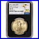 2021 American Gold Eagle Type 2 1 oz $50 NGC MS70 First Day Issue Grade 70 Black