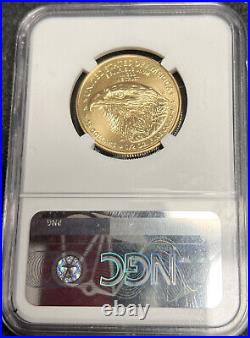 2021 NGC MS70 $25 Gold Eagle Portrait Type 2 EARLY RELEASES Blue Label 1/2 oz T