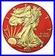 2021 Space Red/24K Gold 1 oz Silver Eagle T2 $1 Coin Space Metals (RARE)