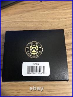 2021 T2 1/10 Oz Gold American Eagle US Mint Box, Capsule, Sleeve & COA-NO COIN