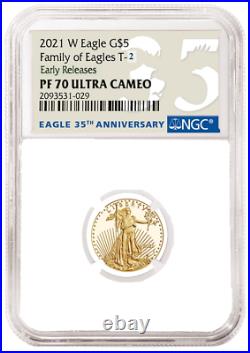 2021 W 1/10 oz Proof Gold Eagle NGC PF70 American Tenth Ounce Type 2 T-2