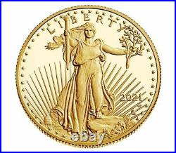2021-W 1/2 American Eagle One-Half Ounce Gold Proof Coin (21ECN) Type 2 IN HAND
