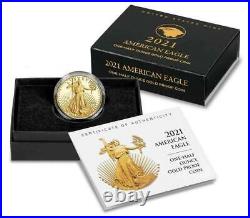 2021-W 1/2 American Eagle One-Half Ounce Gold Proof Coin 21ECN Type 2 Sealed Box
