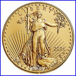 2021 W $50 Burnished Gold American Eagle 1 oz Type 2 $50 in OGP