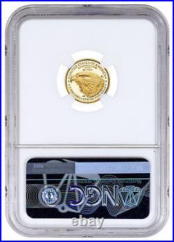 2021 W $5 Proof Gold American Eagle 1/10 oz Type-2 NGC PF70 FR Exclusive Label