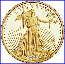 2021-W AMERICAN EAGLE PCGS PR70DCAM Gold Shield Label TYPE 1 1/10 Oz Gold Coin