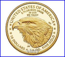 2021-W American Eagle 1/4 Ounce Type 2 Gold Proof Coin (21EDN) In Hand