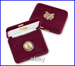 2021 W American Gold Eagle Proof 1/10th oz $5 in OGP Type 1