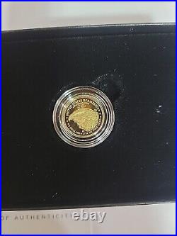 2021 W U. S. Mint 1/10 Oz Gold Proof American Eagle Coin