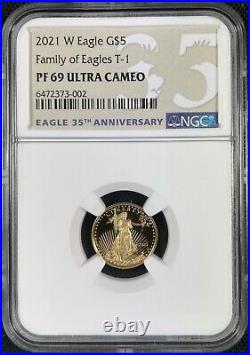 2021-w Proof American Gold Eagle Ngc Pf69 Ultra Cameo Typr 1 Tenth-ounce