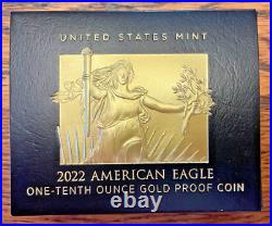2022 1/10 oz American Gold Eagle Coin BU