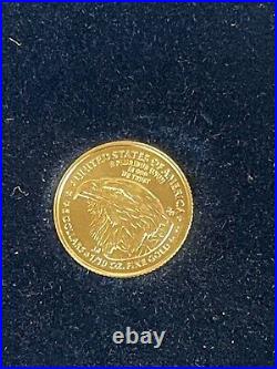 2022 US Mint American Eagle 1/10ozt. Gold $5 Uncirculated OGP & COA