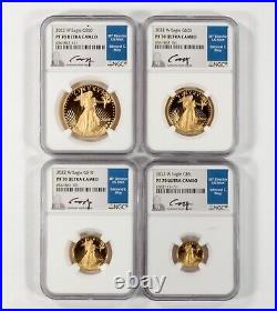 2022-W American Eagle Gold Proof Set Graded by NGC as PF70 UCam Moy Signature